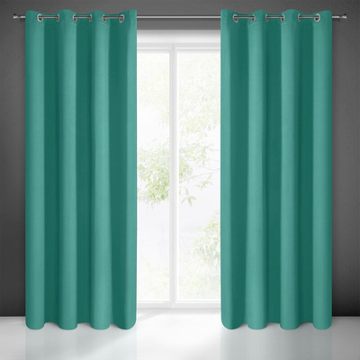 Zasłona Logan turkusowa 135x250