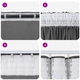 Zasłony z weluru z zasłonami 2 pcs Szary 245 x 140 cm Aksamit