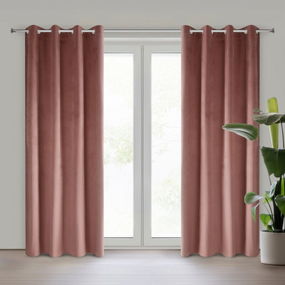 Zasłona Pierre ciemnoróżowa 140x250