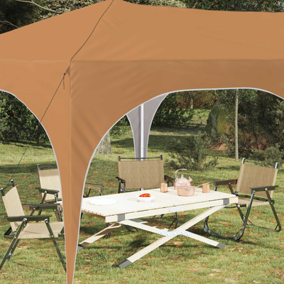 Namiot imprezowy rozkładany 575 x 288 x 245 cm Beżowy