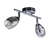 Lampa sufitowa MILTON listwa ze szklanymi kloszami regulowana 2-punktowa do kuchni
