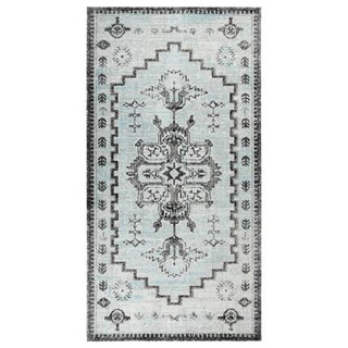 vidaXL Dywan zewnętrzny o płaskim splocie, 80x150 cm, zielono-szary