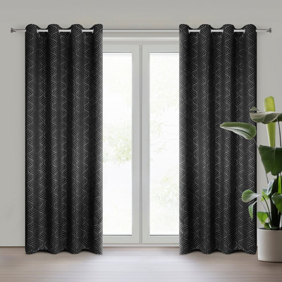 Zasłona Oleta czarna 140x250