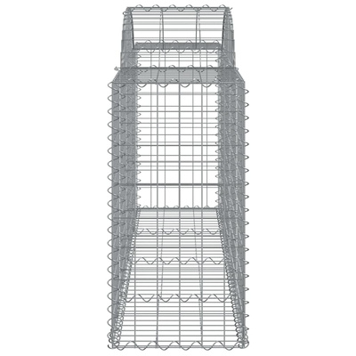 Kosze gabionowe, 5 szt, 200x50x80/100 cm, galwanizowane żelazo