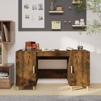 vidaXL Biurko, przydymiony dąb, 140x50x75 cm, materiał drewnopochodny model standard