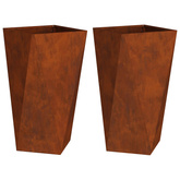 Donica 2 pcs Rdzawy 40 x 40 x 75 cm