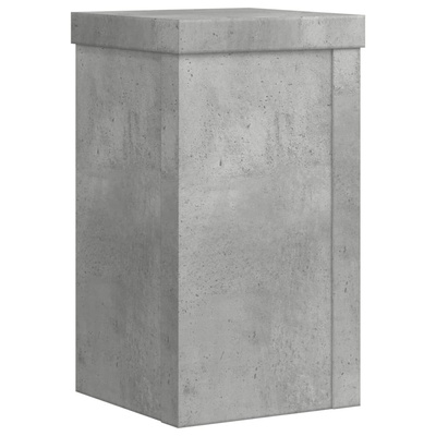 Podstawki pod doniczki, 2 szt., szarość betonu, 10x10x18 cm