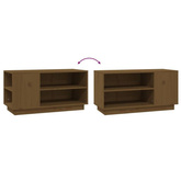 vidaXL Szafka pod TV, miodowy brąz, 80x35x40,5 cm, lite drewno sosnowe