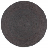 vidaXLRęcznie robiony dywan z juty, okrągły, 210 cm, ciemnoszary