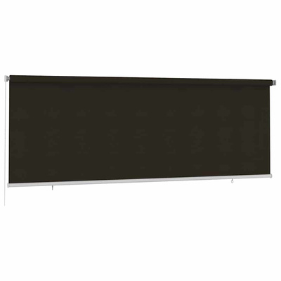 Roleta zewnętrzna, 405(szer.)x140(wys.) cm, brązowa, HDPE