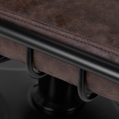 Gabbiano fotel fryzjerski Katania Loft Old Leather ciemny brąz 147875