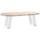 Nogi do stolika kawowego w kształcie litery U 2 szt. Białe 30x(30-31) cm Stal