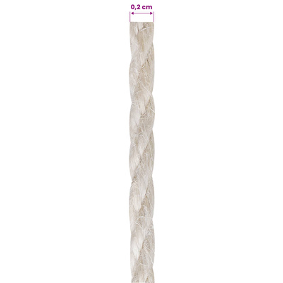 Lina jutowa 2 szt. 20 mm 100 m Biały 100% juta Tossa