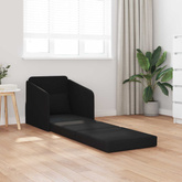 Sofa Bed Czarny 65 x 80 x 83 cm tkanina