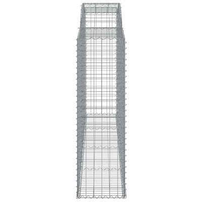 Kosze gabionowe z łukiem, 3 szt., 300x50x160/180 cm, żelazo