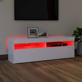vidaXL Szafka pod TV z oświetleniem LED, biała, 120x35x40 cm