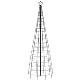 vidaXL Choinka z lampek, z kołkami, 570 kolorowych LED, 300 cm