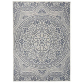 vidaXL Dywan zewnętrzny o płaskim splocie, 200x280 cm, niebieski wzór