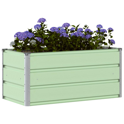 Donica Pastelowa Zieleń 100 x 50 x 45 cm Stal Galwanizowana