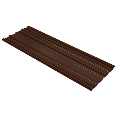Panel dachowy 12 pcs Brązowy 129 x 45 cm Stal galwanizowana