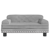 vidaXL Legowisko dla psa, jasnoszare, 70x45x30 cm, aksamit