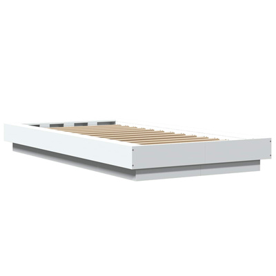Rama łóżka podłogowego Biały 80 x 210 cm Drewno inżynieryjne