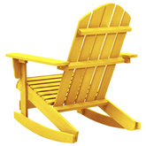 vidaXL Ogrodowy fotel bujany Adirondack, lite drewno jodłowe, żółte