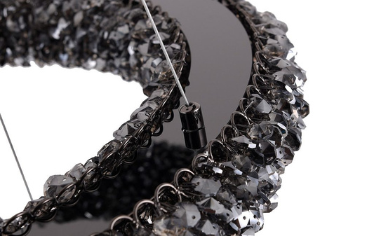 Designerska Lampa Wisząca czarna Swarovski Adani AD216