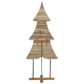 Choinka z podstawą Brązowy 181,5 cm Lite drewno tekowe
