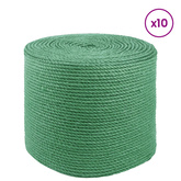 10 szt. 2 mm zielony 100% juta Tossa