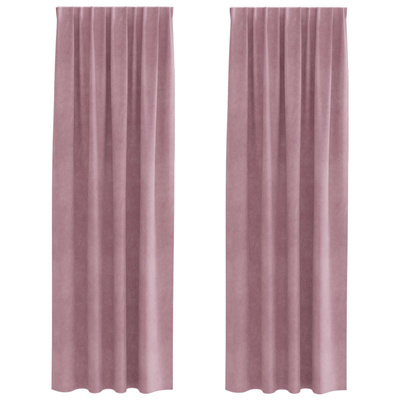 Zasłony zaciemniające 2 pcs Ciemny Róż 140 x 225 cm Aksamit