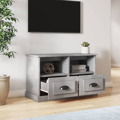 vidaXL Szafka pod TV, szary beton, 80x35x50cm, materiał drewnopochodny