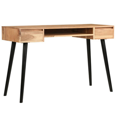 vidaXL Biurko z litego drewna akacjowego, 118 x 45 x 76 cm