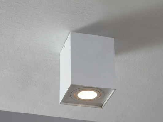 Ruchoma Spot NEGREB kwatdrat LED gu10 natynkowa CZARNY/BIALY