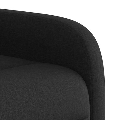 Rozkładany fotel masujący, czarny, obity tkaniną model standard