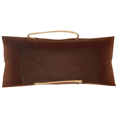 Torby papierowe 250 szt. z uchwytami Brązowe 26x12x35 cm