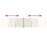 Zwijana markiza boczna, kremowa, 140 x 1000 cm