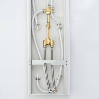 SCHÜTTE Szklany panel prysznicowy LANZAROTE z termostatem, biały