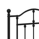 Metalowe wymienne wezgłowie, czarne, 135 cm