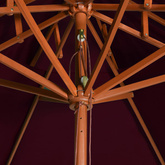 Parasol ogrodowy z dwupoziomową czaszą, bordowy, 270 cm