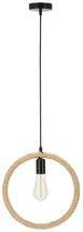 Kolo lampa wisząca czarny+beżowy 1x40W E27