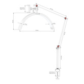 Lampa zabiegowa Glow MX3 do blatu biała 147993