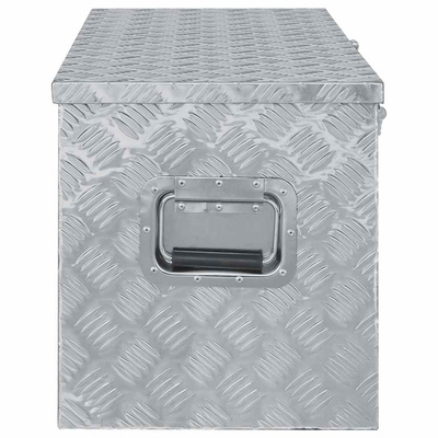 Aluminiowa skrzynia, 110,5 x 38,5 x 40 cm, srebrna