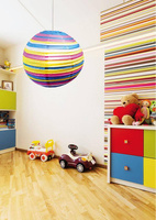 Abażur papierowy różowo-niebieski kula 40cm Kokon Candellux 70-16440