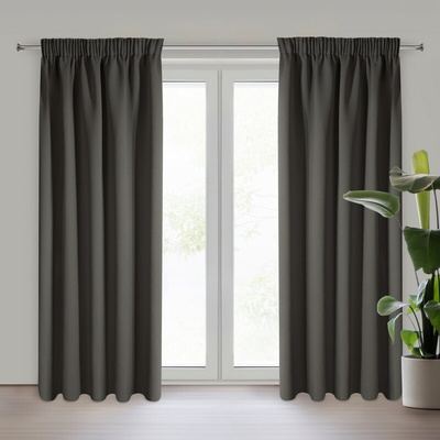 Zasłona Logan grafitowa 135x270