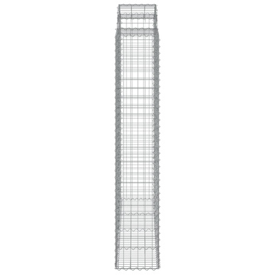 Kosze gabionowe, 8 szt, 200x50x220/240 cm, galwanizowane żelazo