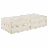 Modularna jednostka sofy 2 pcs kremowy 140 x 70 x 36 cm tkanina