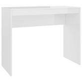vidaXL Biurko, białe z połyskiem, 90x40x72 cm, materiał drewnopochodny