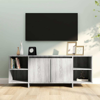 Szafka pod TV, szary dąb sonoma, 130x35x50 cm