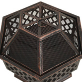 Rustykalne palenisko z pogrzebaczem, 62x54x56 cm, XXL, stal vidaXL